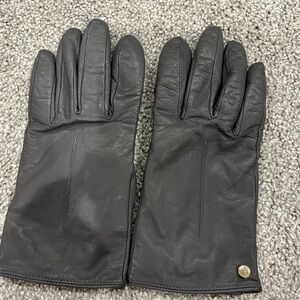 Furla Grey Women's Leather Gloves